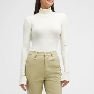 WE WORE WHAT Mock-Neck Long-Sleeve Bodysuit